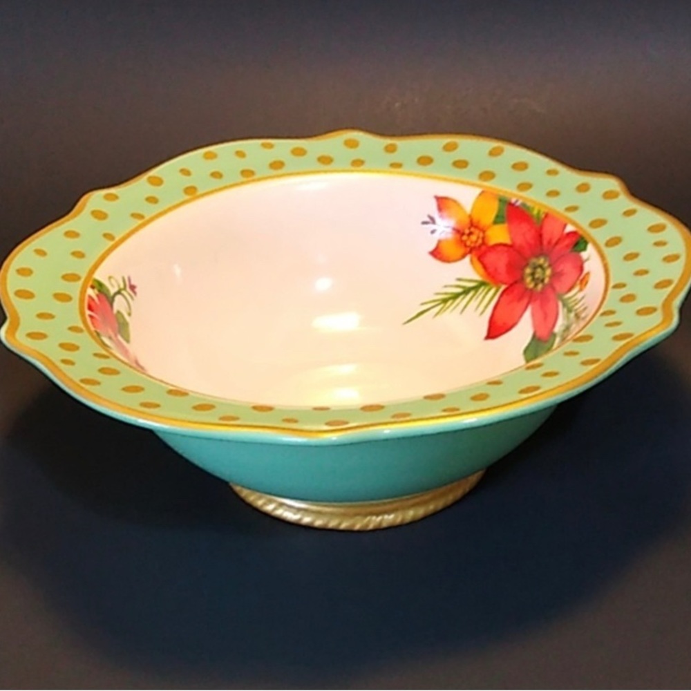 🌺 EUC The Pioneer Woman Christmas / Holiday Charm 8” Vegetable Bowl, Qty 1 - Picture 9 of 10